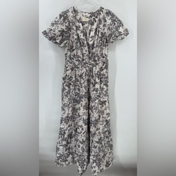 Anthropologie Somerset Maxi Dress gray floral print size medium - Picture 4 of 8